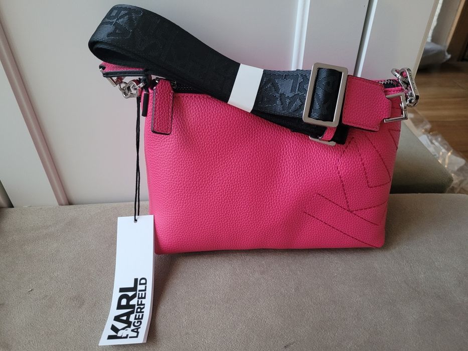 Torebka Torebeczka Damska Skórzana Skóra Karl Lagerfeld