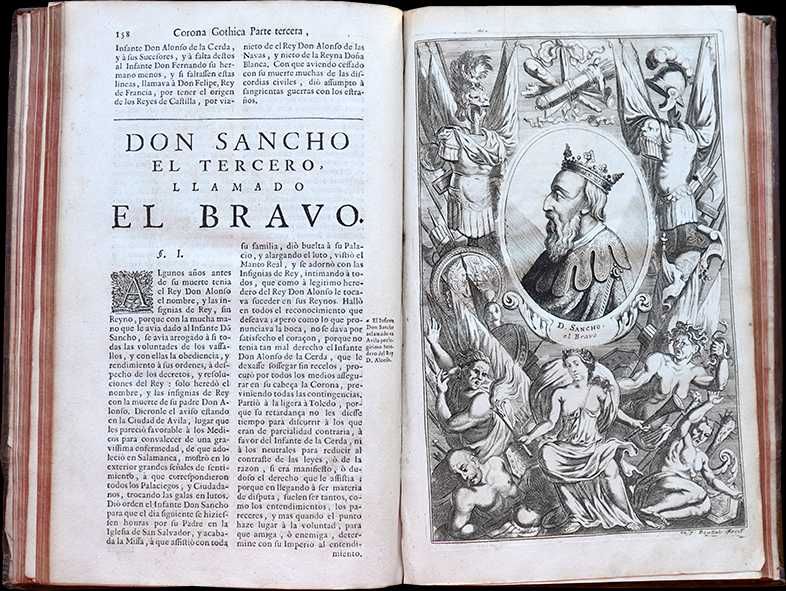 LIVRO ANTIGO — Alonso Núnez de Castro  — CORONA GOTHICA — Amberers , 1681