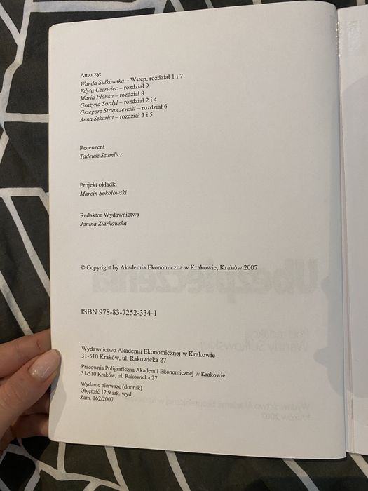 Ubezpieczenia pod redakcją Wandy Sułkowskiej