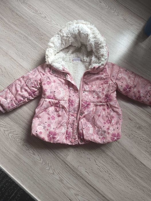 Kurtka zimowa dla dziewczynki+czapka i komin