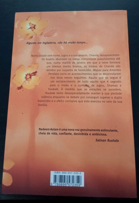 Mapas para amantes perdidos de Nadeem Aslam (com portes)