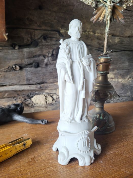 Biskwit Święty Józef Cieśla stara figurka