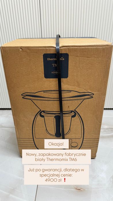 Nowy zapakowany fabrycznie biały Thermomix TM6