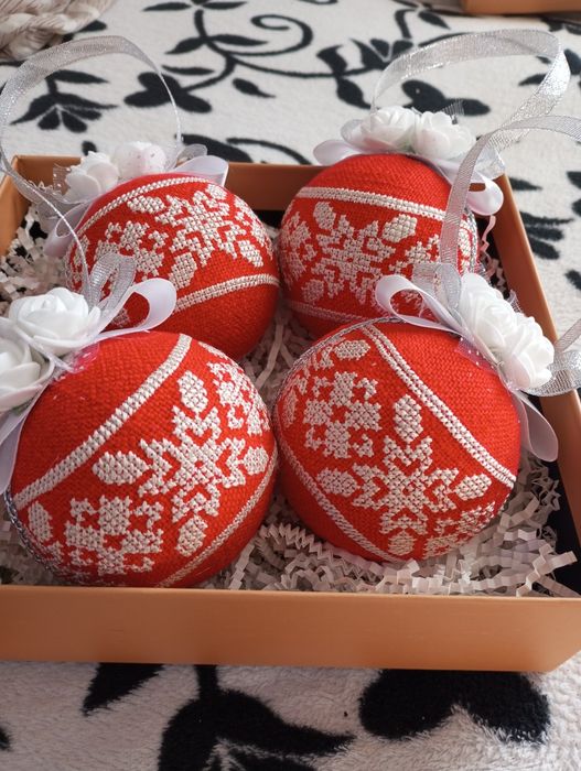 Новорічні кульки ручної роботи