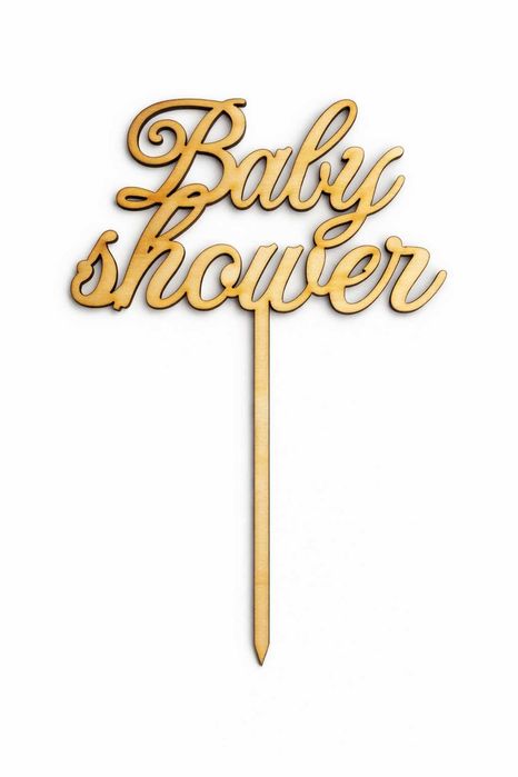 Drewniany topper na tort BABY SHOWER