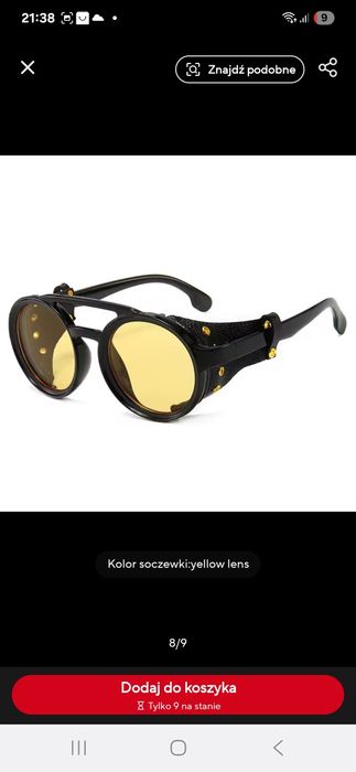 Nowe okulary skórzane Gogle Emo Gothic Steampunk Postapocaliptic Mad M
