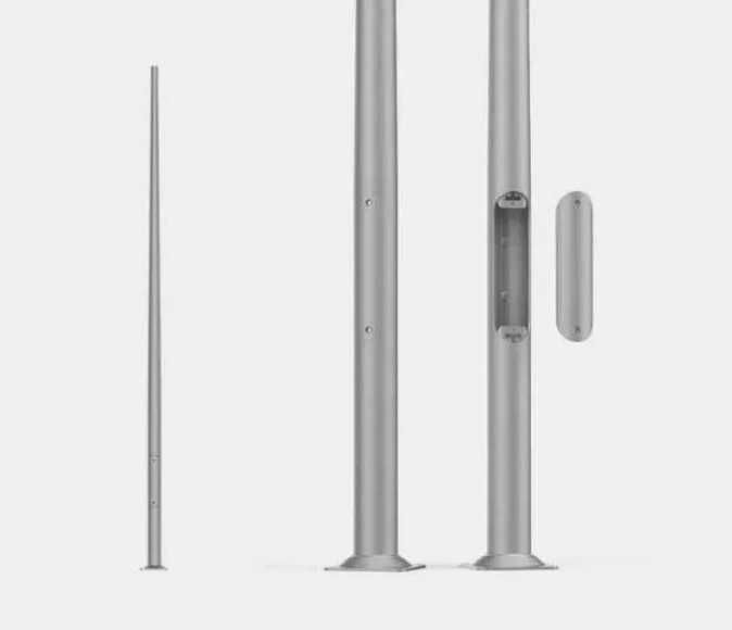 Słup aluminiowy 3m SAL-3/B60 inox C45 ROSA kat. 42120/c45