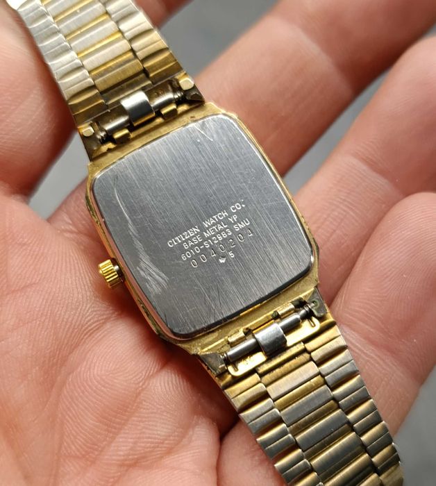 Śliczny zegarek męski damski unisex Citizen bransoleta Tank vintage