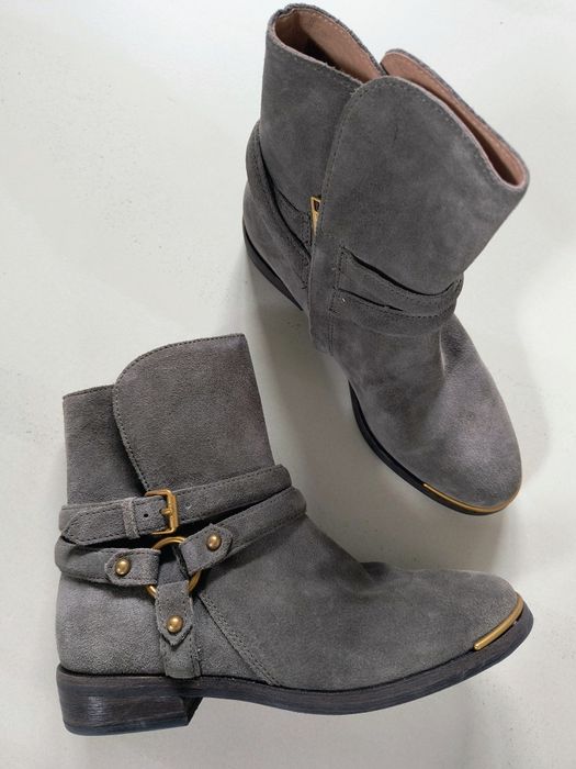 Botki UGG beżowe skóra naturalna