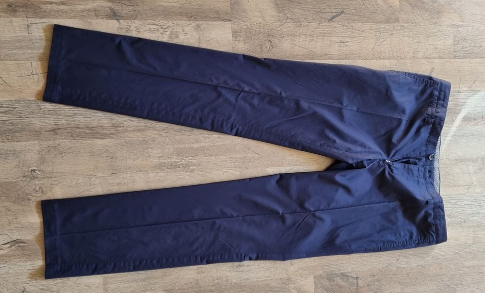 Spodnie Hugo Boss, wizytowe, granatowe, r. 52/36