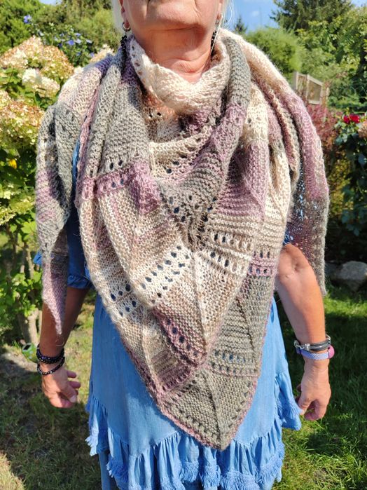 Chusta szal trójkątna handmade YA853-3
