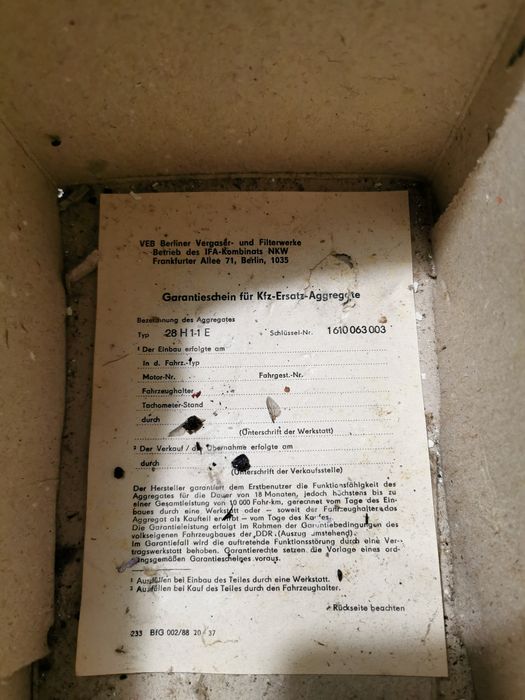 Gaźnik Trabant Nowy oryginalny DDR