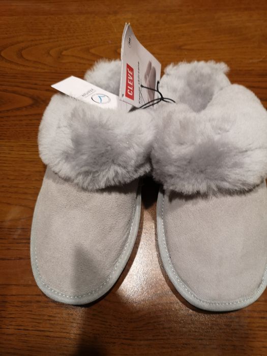 Kapcie skórzane damskie roz. 38, roz. 39