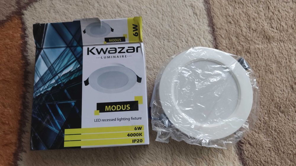 Lampa sufitowa wpuszczana 6W / 4000K / IP20 KWAZAR