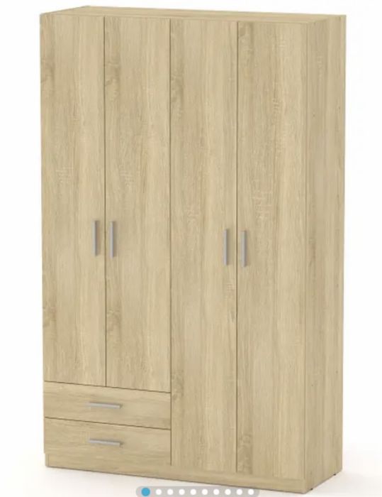 Шафа для одягу з поличками 1200х1950х464 мм, шкаф