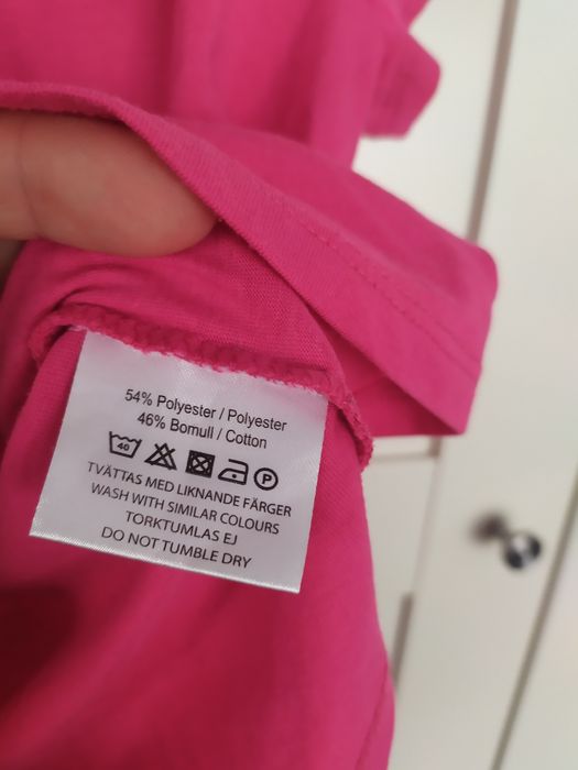 T-shirt różowy gładki 134/140cm Basic U