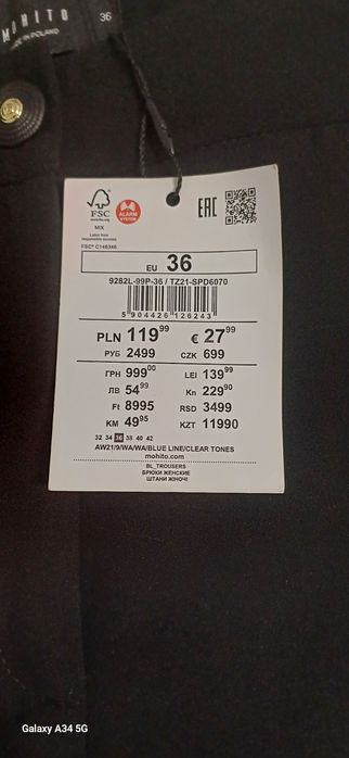 Spodnie eleganckie damskie