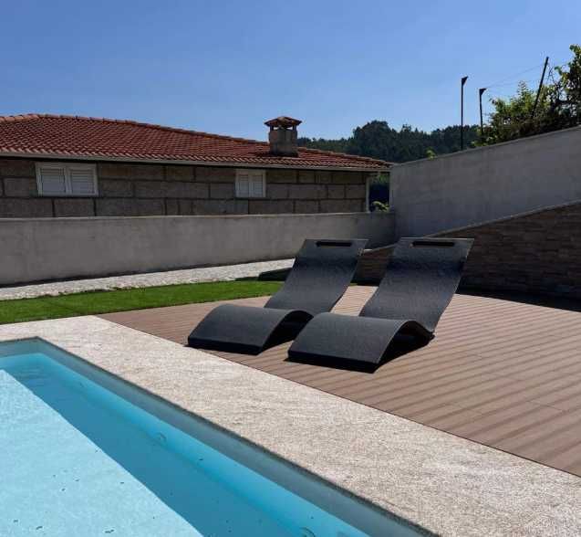 Espreguiçadeira Cinza Antracite