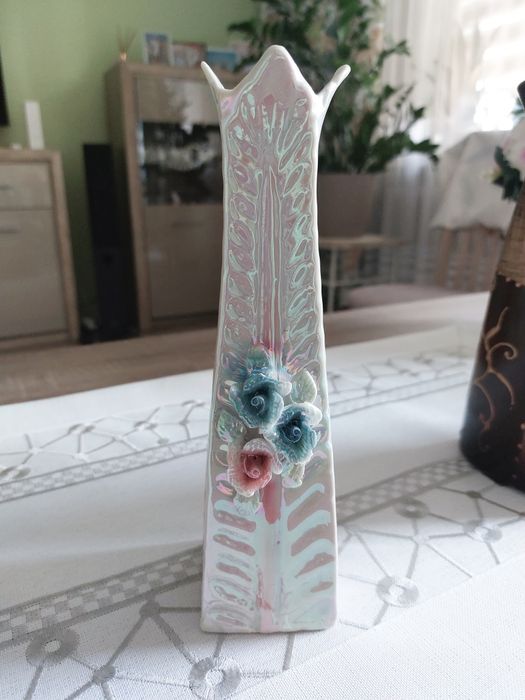 Szklany wazon kwiaty