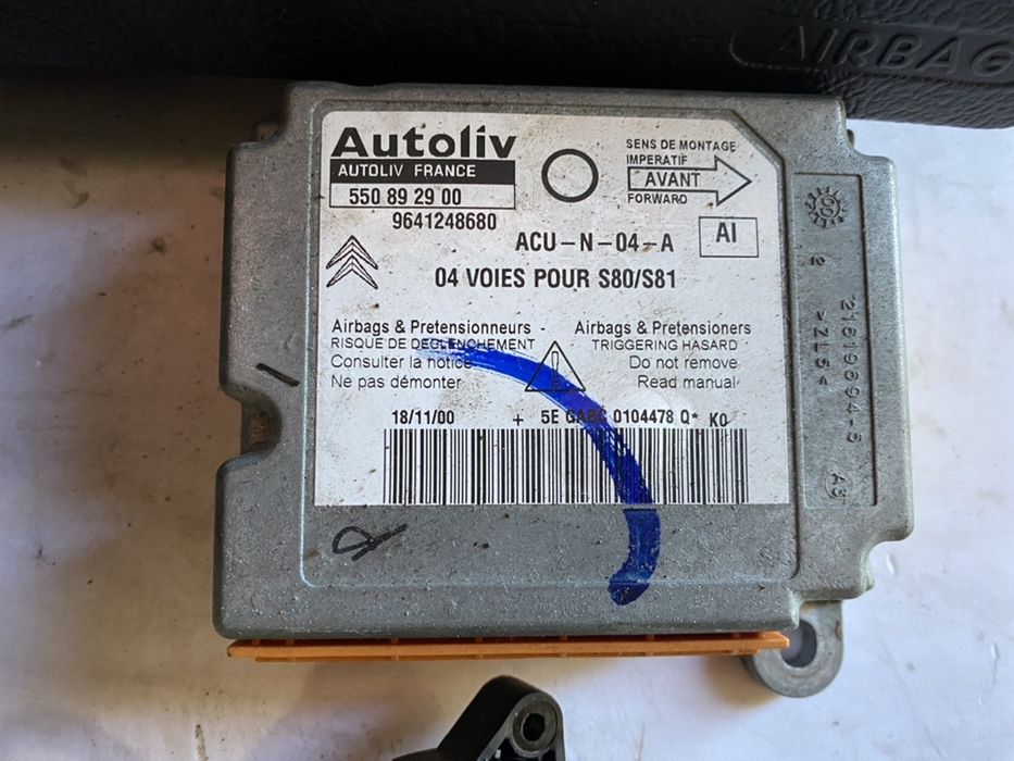 Airbag Peugeot 106 e Citroen Saxo, fita airbag, módulos