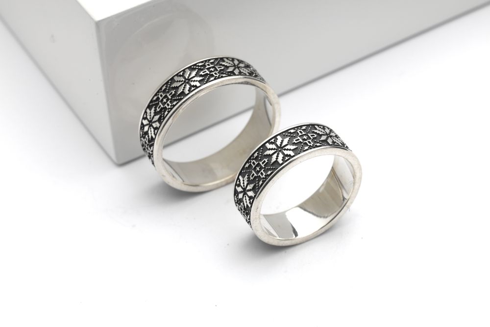 Срібні обручки ВИШИВАНКИ