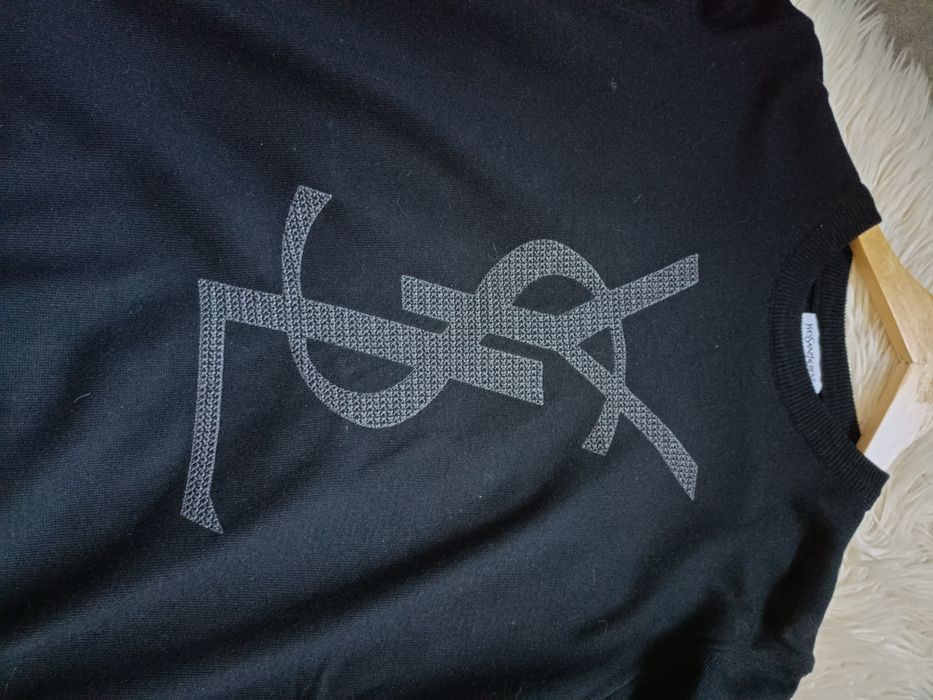 Sweter Yves Saint Laurent bawełna+ kaszmir
