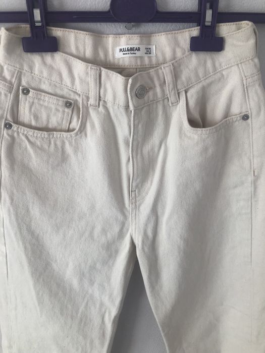 Spodnie Pull&Bear wysoki stan z rozcięciami