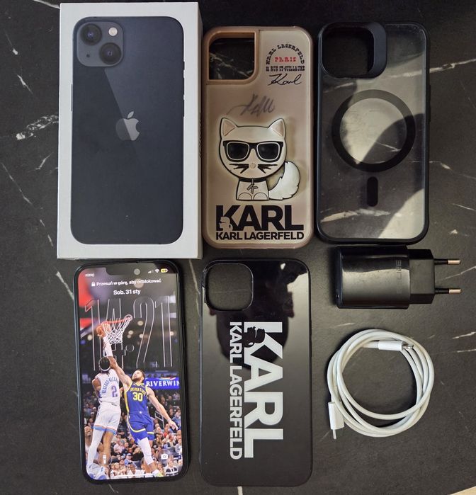 iPhone 13 Midnight 128GB Bateria 88% Zestaw!