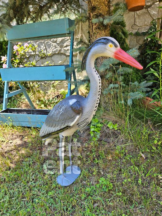 Figurka dekoracja czapla 70 cm wysoka ozdoba dom ogród taras