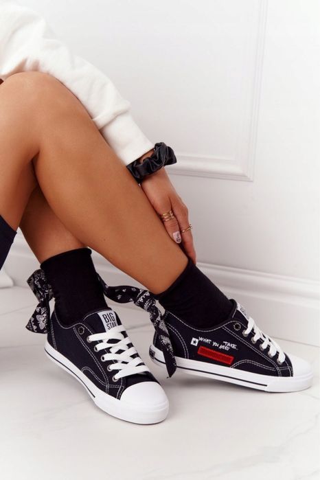 Trampki damskie BIG STAR oryginalne r.37 czarne FF274082