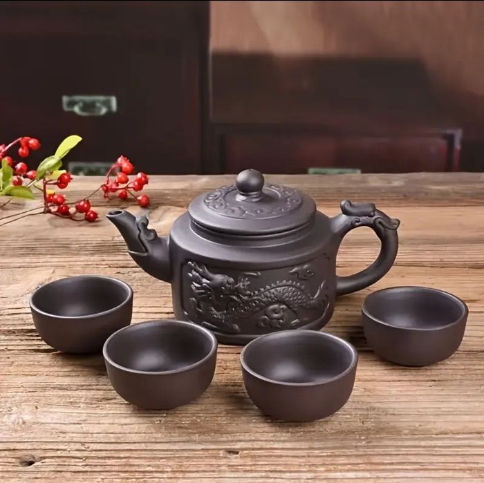 Китайський чайник з ісинської глини Тянь-Лун - Небесний Дракон 360 мл