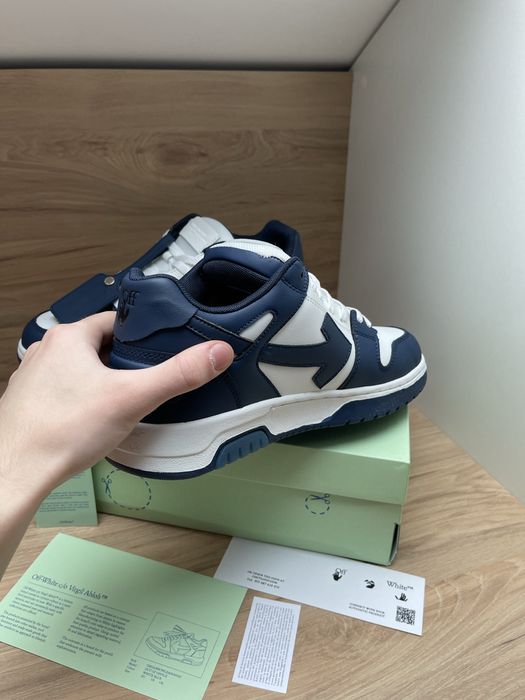 Кросівки Off-White / Out Of Office / оф вайт white/blue