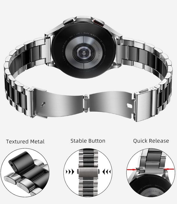 Pasek stalowy Anlinser do Samsung Galaxy Watch 4/5/6/Ultra