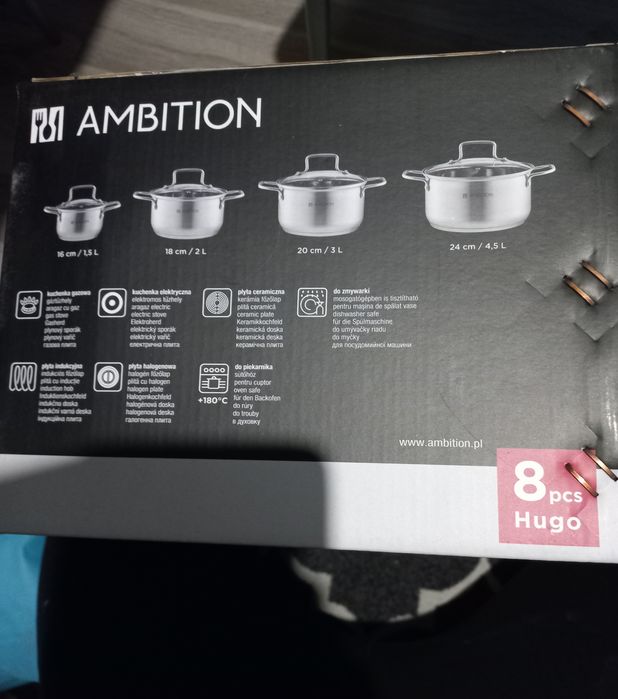 Nowe garnki Ambition 8 elementów