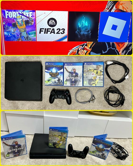 Ps4 Slim [1TB] + Comando + Jogos ( impecavel )