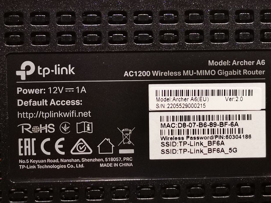 Router TpLink Archer A6 AC1200