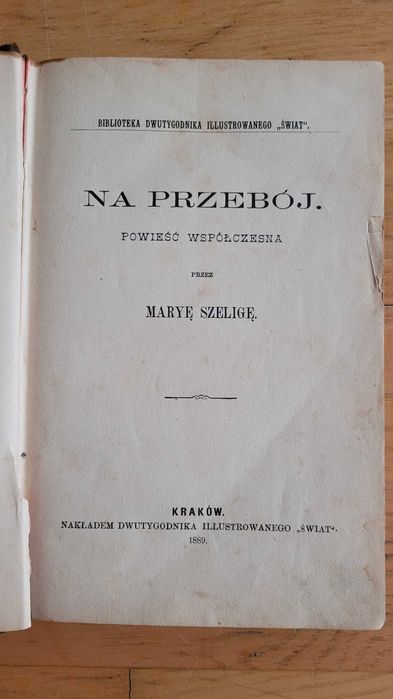 Stara książka pt. Na przebój