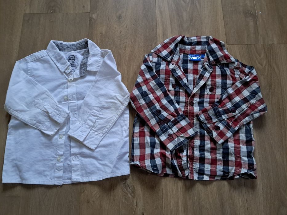 Koszule chłopięce 80, 9-12 miesięcy