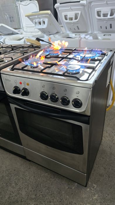 Продам  нержавійну газову плитку Mastercook електр духовка 50×60×85 см