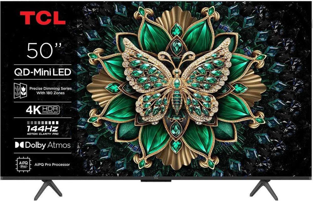 Телевізор TCL 50C6K Premium QLED-Mini LED 144 Гц (в наявності)