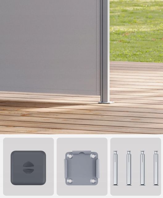 Songmics Uchwyt Podłogowy Do Słupków Markizowych Bocznych Gsa504Y01