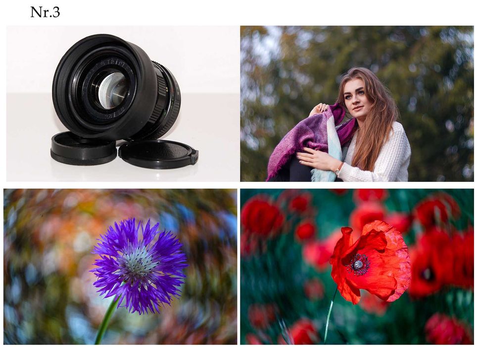 Różne zmodyfikowane obiektywy