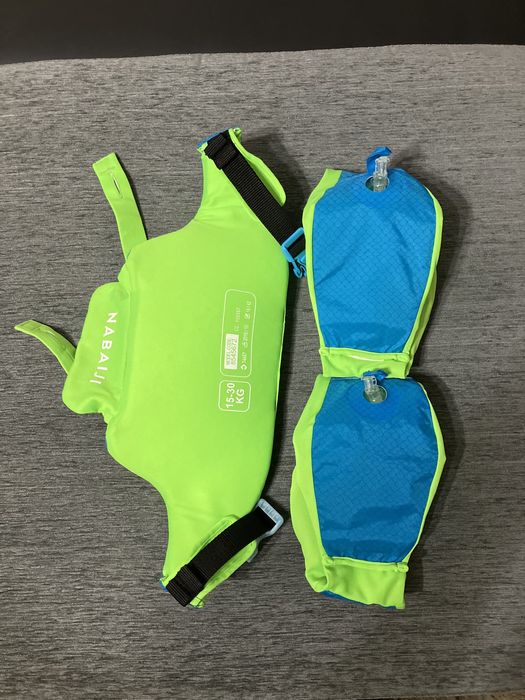 Braçadeiras + cinto de piscina evolutivas criança dinossauro