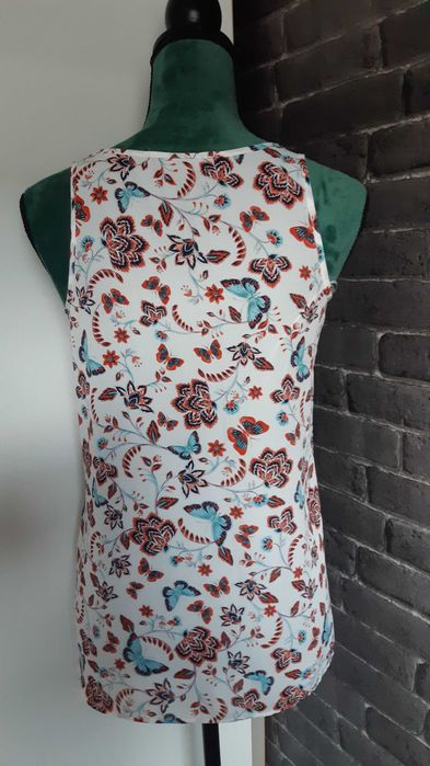 Bluzka na ramiączkach Primark 36 w kwiaty i motyle