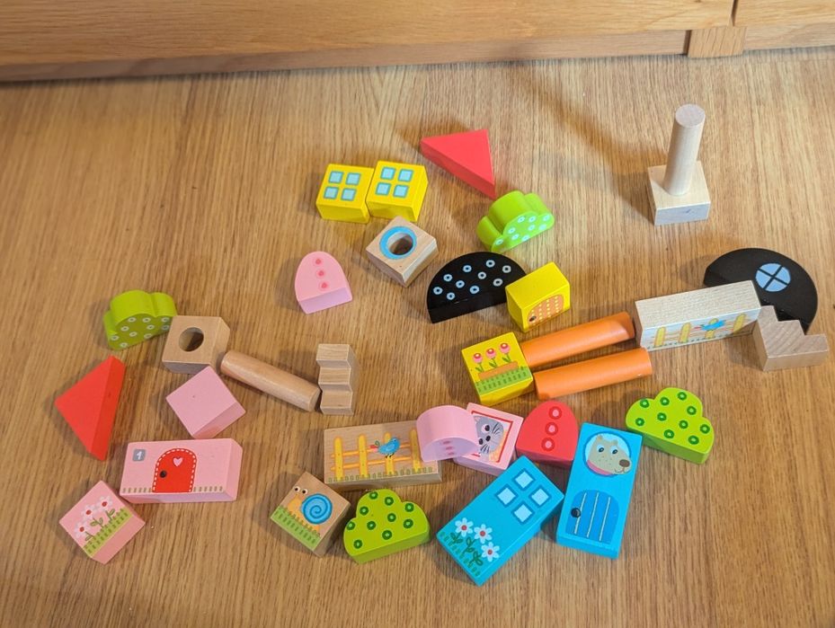 Blocos criativos madeira puzzle construção