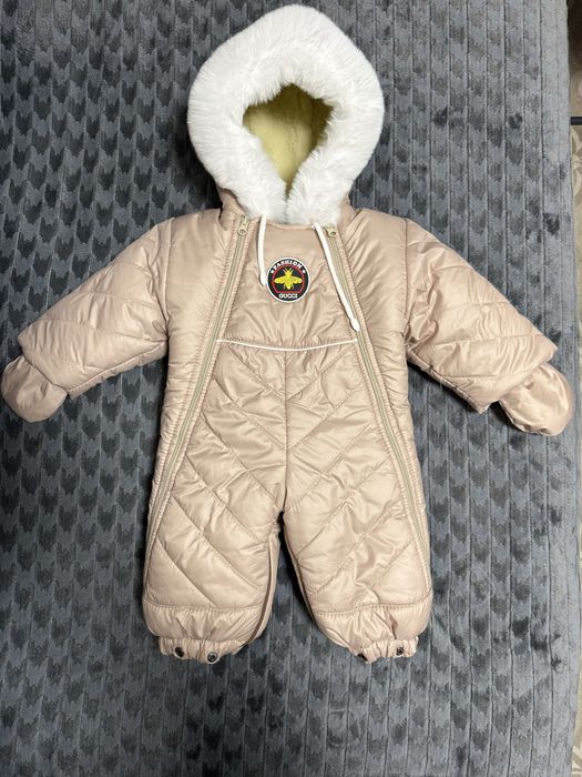 Зимовий комбінезон трансформер на овчині gucci fashion