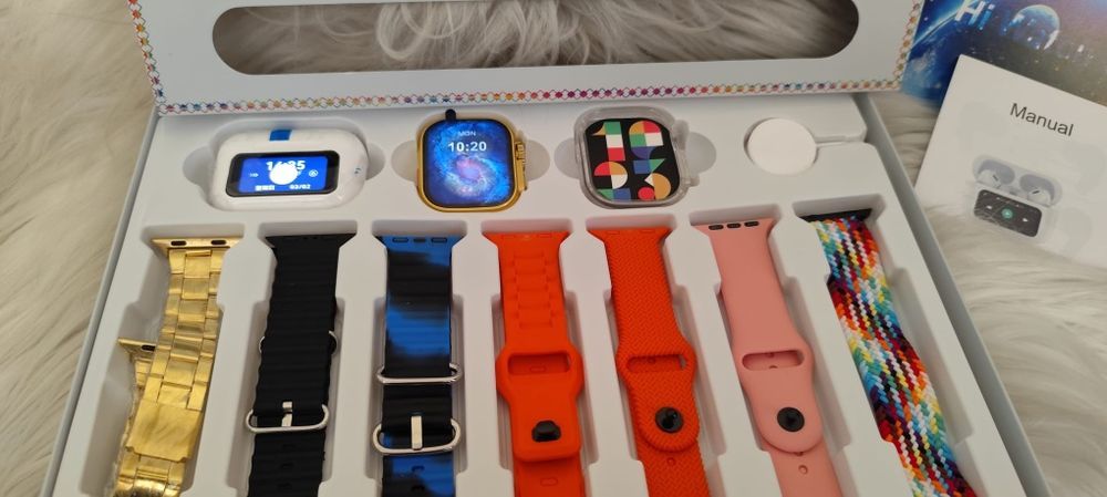 Comjunto smartwatch auriculares