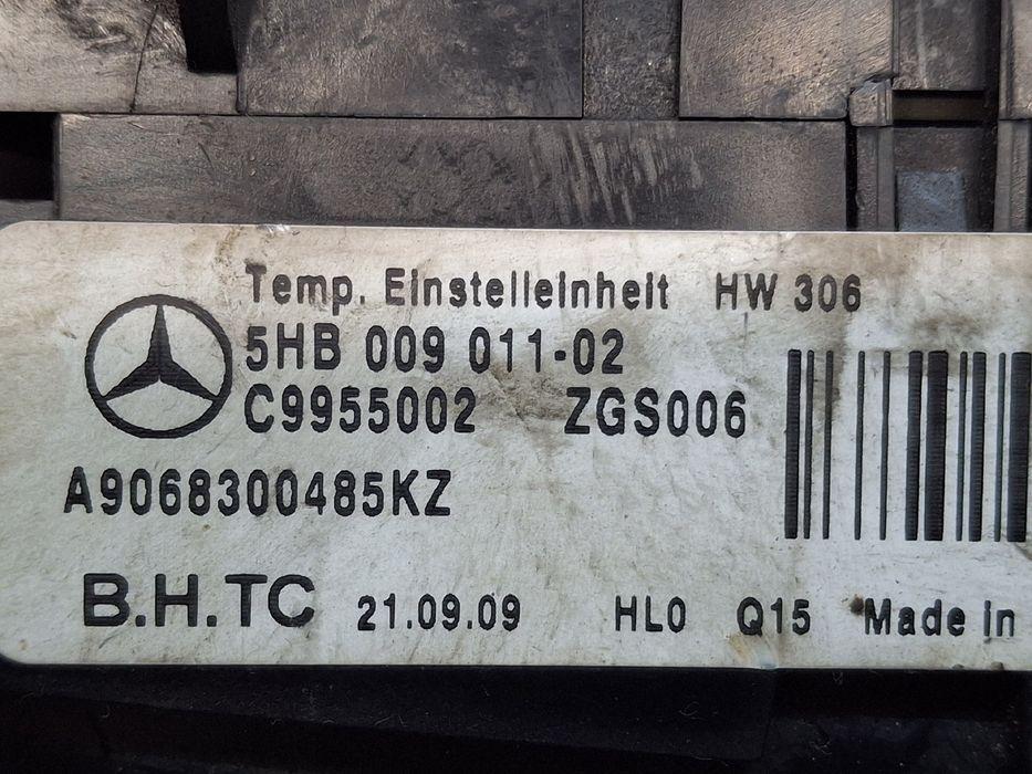 Comando chauffage / sofagem MERCEDES-BENZ Sprinter 3,5-t Combi (906)