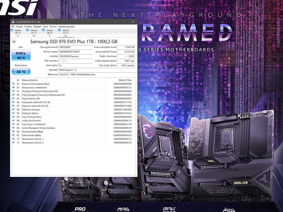 Dysk SSD NvMe Samsung 970 Evo Plus 1TB
