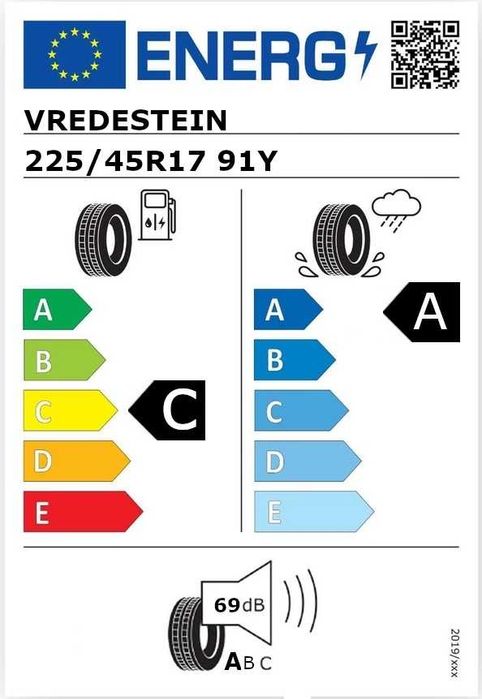1x Nowa opona letnia VREDESTEIN ULTRAC 225/45R17 91Y
